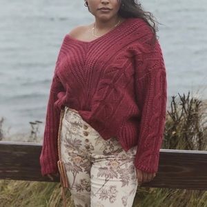 ANTHROPOLOGIE RAMONA CABLE KNIT SWEATER